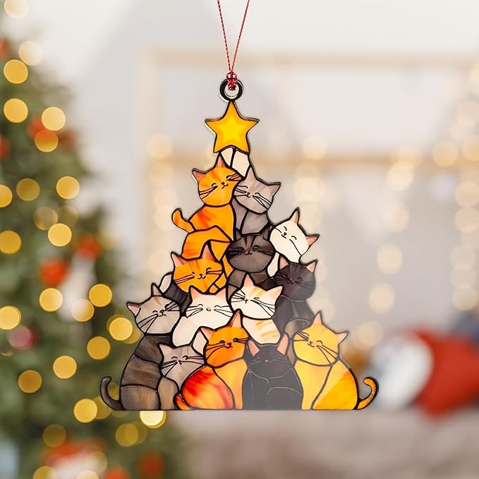 Cat Ornament, Cat Ornaments for Christmas Tree, Funny Holiday Decorations 2026 - Image 2