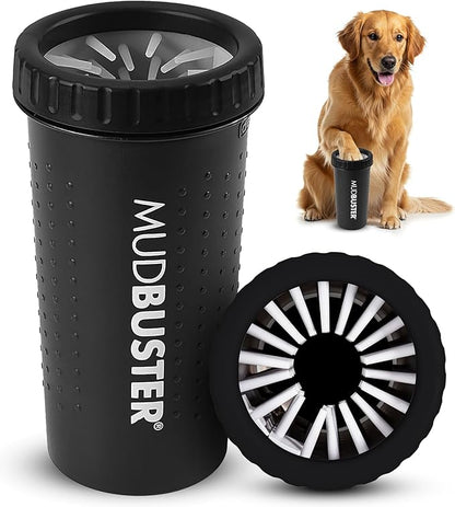 Dexas MudBuster Large Dog Paw Cleaner, Matte Black, Fits 2.5"-3.5" Wide Paws by Dexas