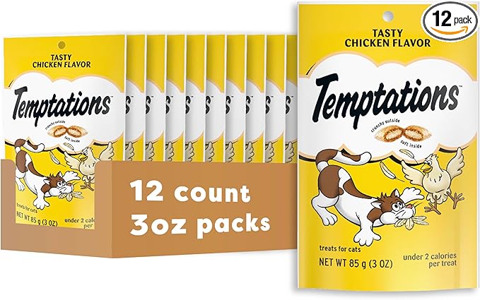 Temptations Cat Treats Classic Crunchy and Soft Cat Treats, Tasty Chicken Flavor by Temptations