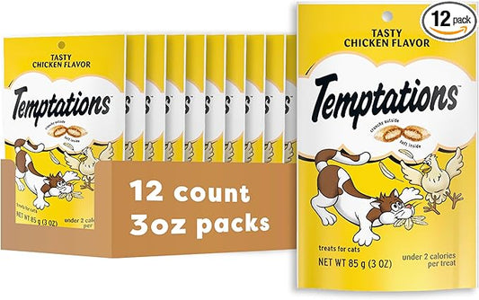 Temptations Cat Treats Classic Crunchy and Soft Cat Treats, Tasty Chicken Flavor by Temptations