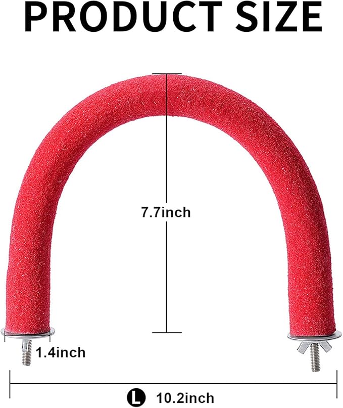 FrgKbTm U Shape Parrot Perch Stand Toy Bird Platform Sand Paw Grinding Clean - Image 7