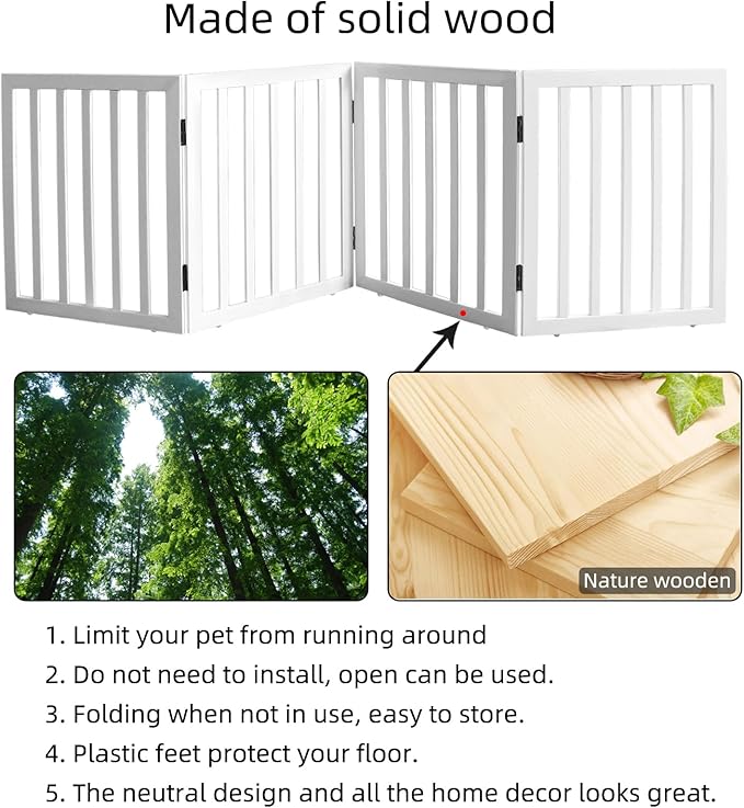 Dog Gate Indoor, Freestanding Dog Fence - Image 6