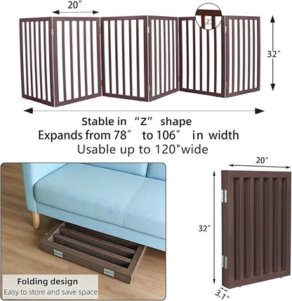 Dog Gate Indoor, Freestanding Dog Fence - Image 7