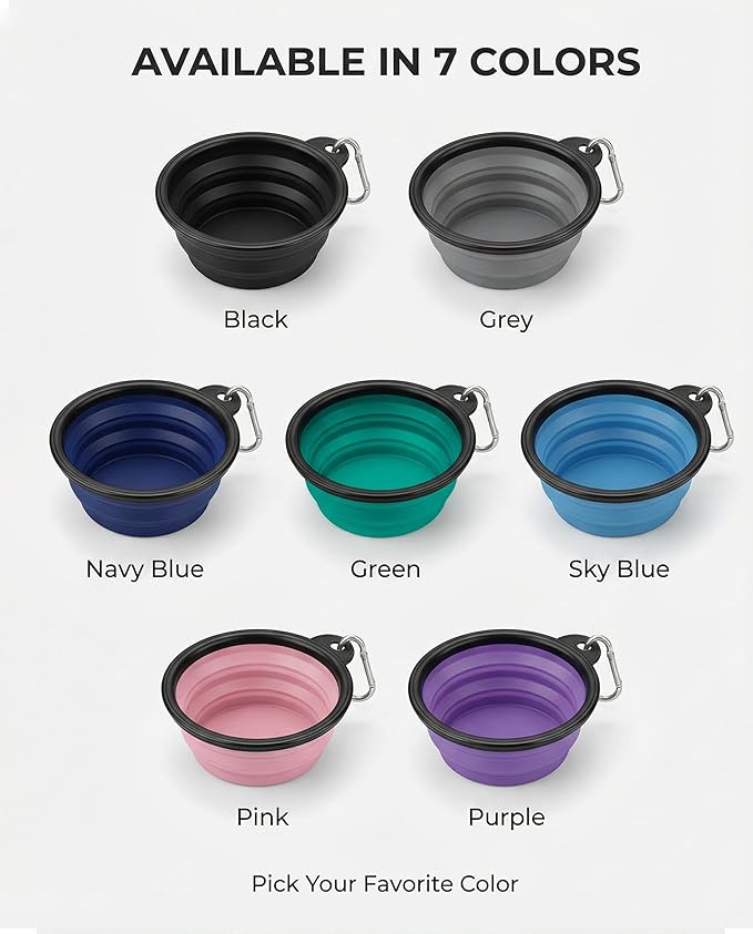 Collapsible Dog Bowls for Travel, BPA Free) - Image 9