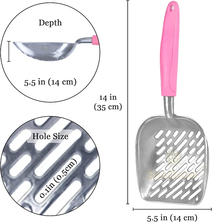 SunGrow Cat Litter Scoop, Life Transforming Cat Scooper, Saves Clear Litter - Image 4
