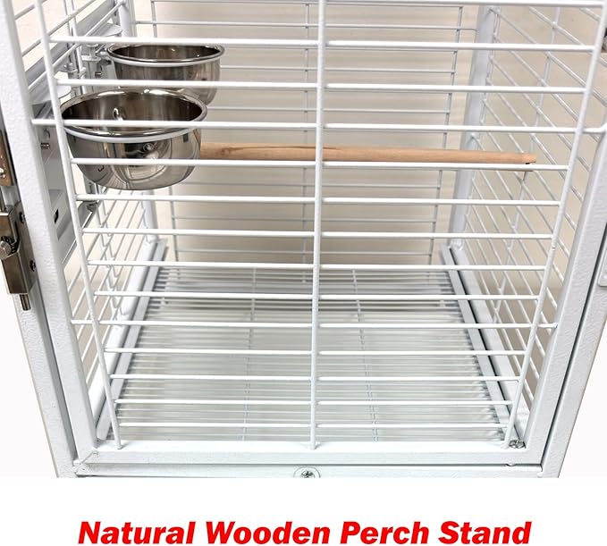 Portable Durable Heavy Duty Travel Veterinary Bird Parrot Carrier Cage Feeding - Image 5
