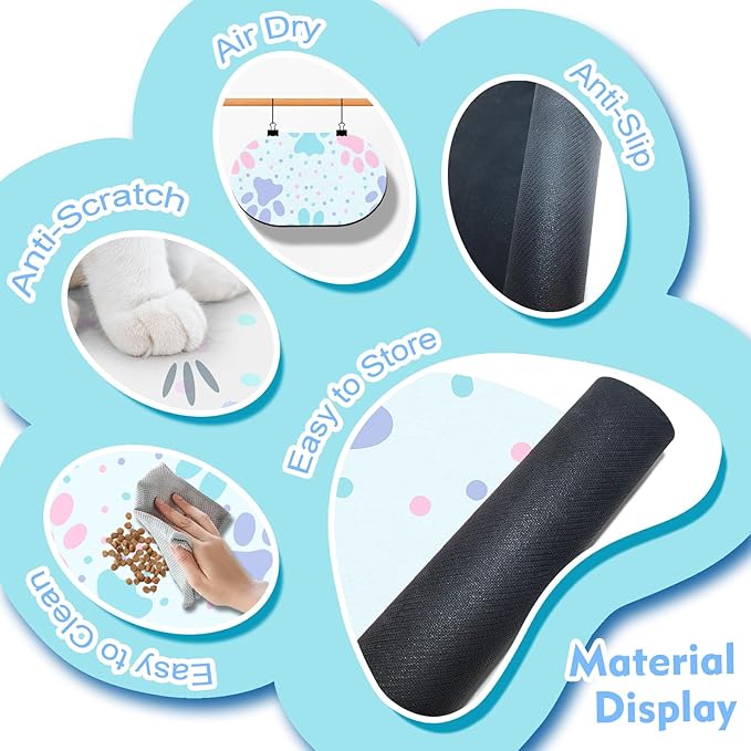 Dog Feeding Mat 24''x16'', Absorbent Pet Food Mat, No Stains Quick Dry Pet - Image 3