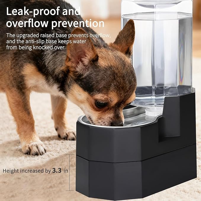 Sfozstra Gray 7L Raised Gravity Dog Water Dispenser - Image 5