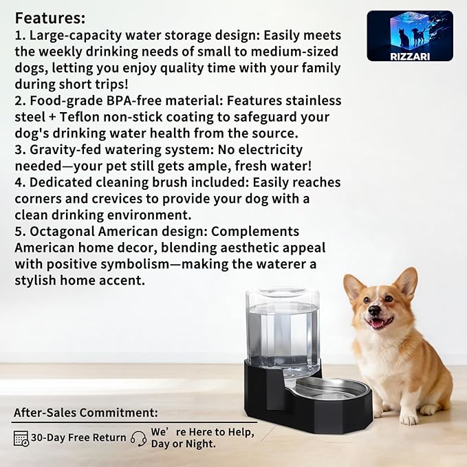 Sfozstra 5L Gravity Dog Water Dispenser - Image 2