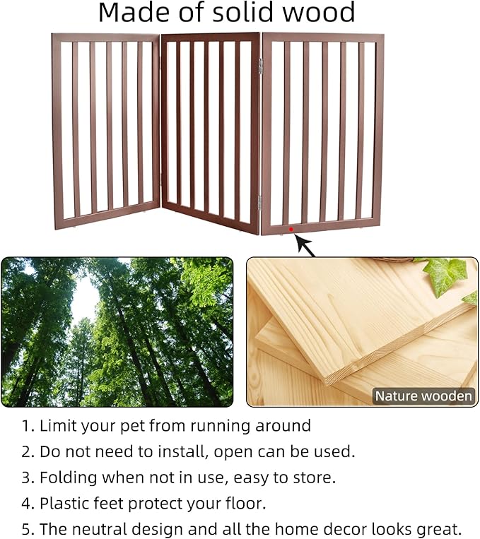 Dog Gate Indoor, Freestanding Dog Fence - Image 6