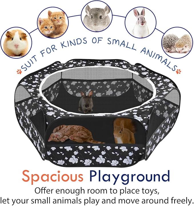 Pawaboo Small Animals Playpen, Waterproof Small Pet Cage Tent - Image 7