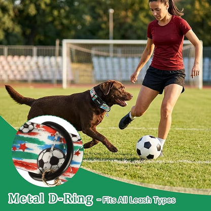 Soccer Dog Collar, Adjustable Cotton Puppy Collars - Image 5