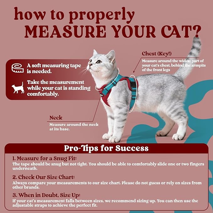 rabbitgoo Cat Harness and Leash Set, Escape Proof Vest Harness - Image 2