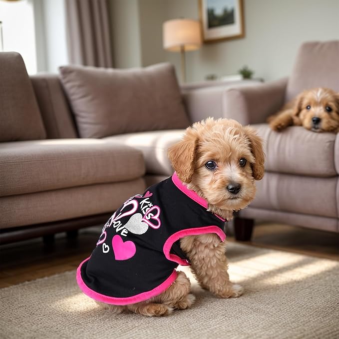 Pistha 4 Pack Dog Shirts Summer Printed Puppy Clothes Cute Sleeveless Pet T - Image 6