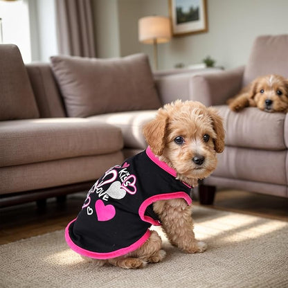 Pistha 4 Pack Dog Shirts Summer Printed Puppy Clothes Cute Sleeveless Pet T - Image 6