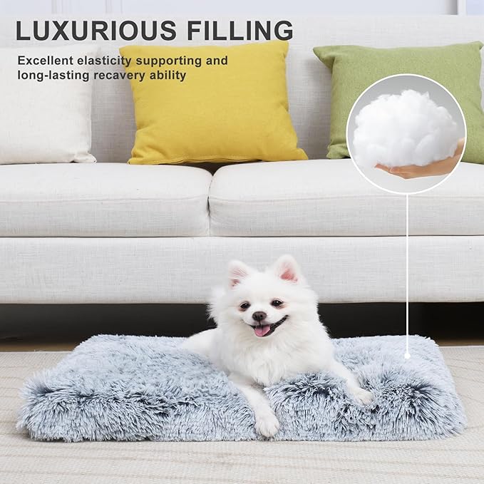 Vonabem Small Dog Bed Crate Pad 24 inch, Washable Puppy Bed, Soft Plush Pet - Image 4