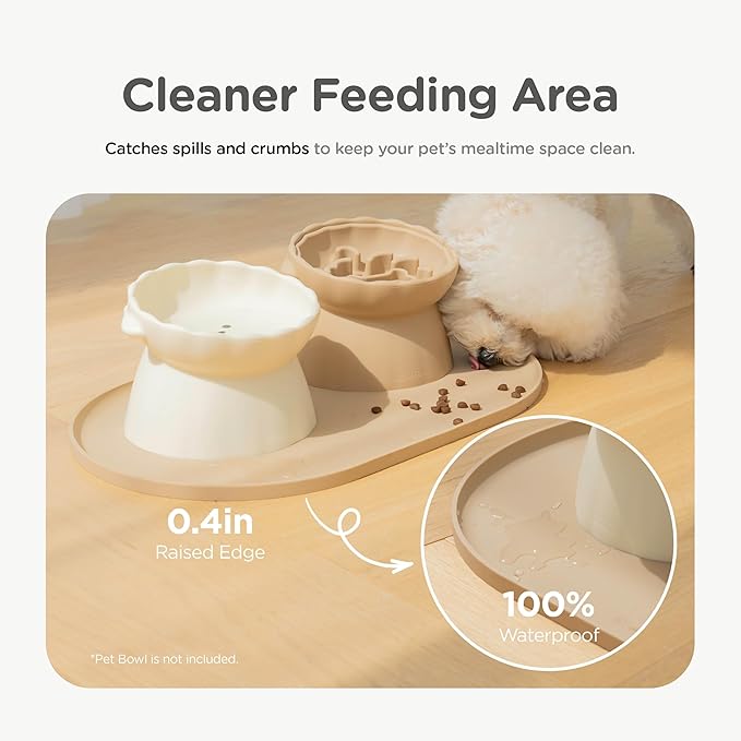 Dog Food Mat - Waterproof Dog Bowl Mat, Silicone Pet Mat - Image 4