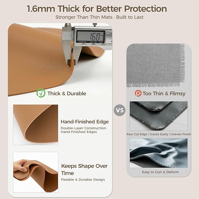 Premium Thick Silicone Placemat，Heat & Oil Resistant, Non-Slip Table Mat - Image 2