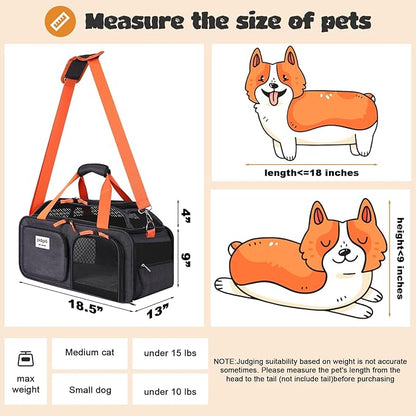 pidipiti 18.5x13x9 TSA Approved top Expandable Soft Sided pet Carrier - Image 3