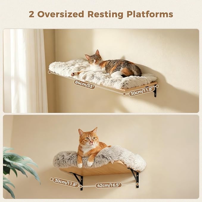 PAWZ Road Cat Wall Shelves, Wood Cat Wall Furniture - Image 4