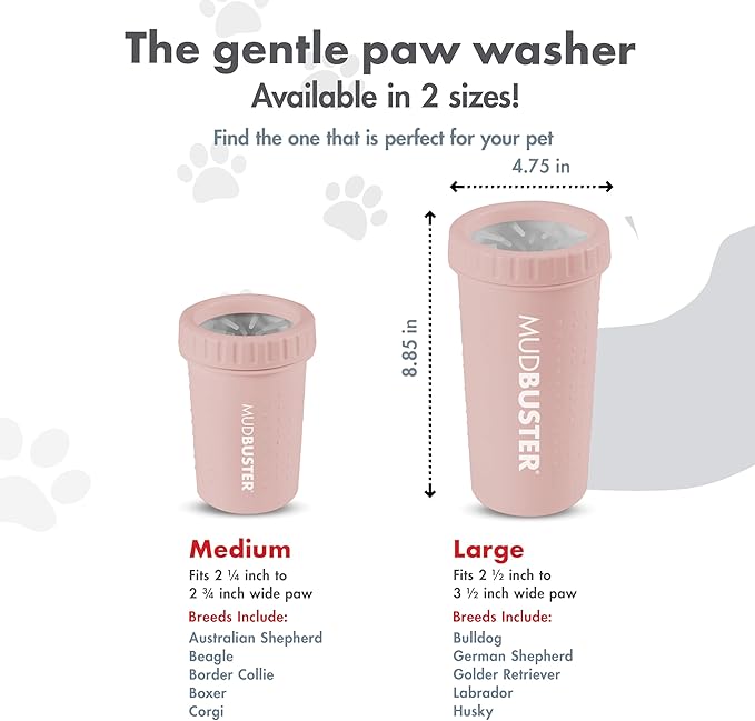 Dexas MudBuster Large Dog Paw Cleaner, Fits 2.5"-3.5" Wide Paws, Gentle - Image 3