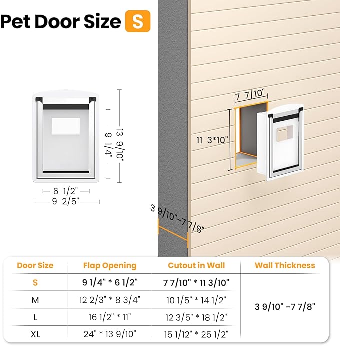 Cat Door for Wall, Energy Efficient Pet Door - Image 6