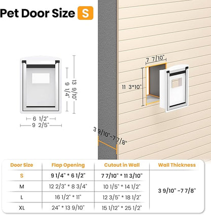 Cat Door for Wall, Energy Efficient Pet Door - Image 6