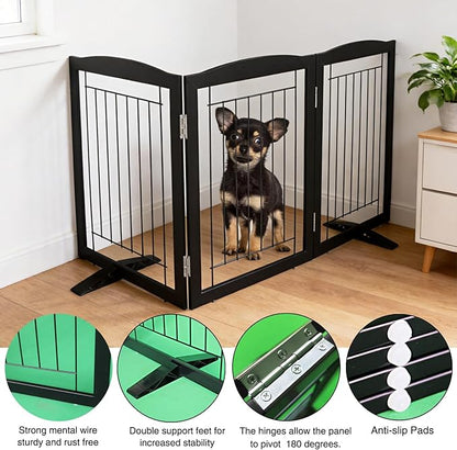 ZJSF Freestanding Dog Fence Indoor, Foldable Dog Gate - Image 5