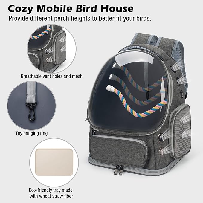 Bird Backpack Carrier Travel Cage - Image 5