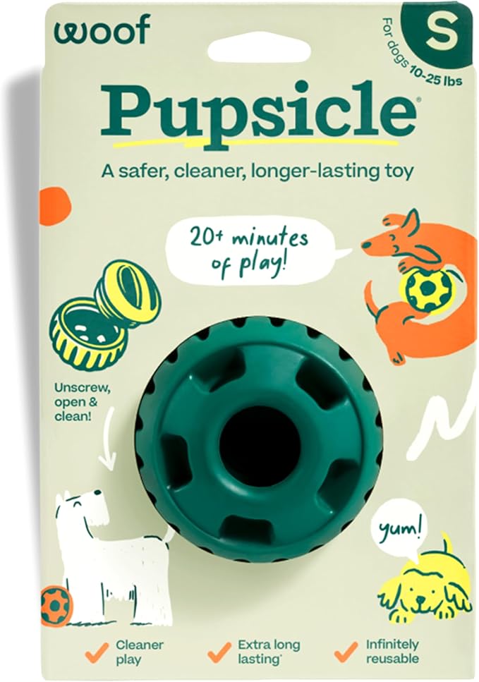 WOOF Pupsicle - Long-Lasting Interactive Dog Ball Toy to Keep Your Pup Busy and by Woof