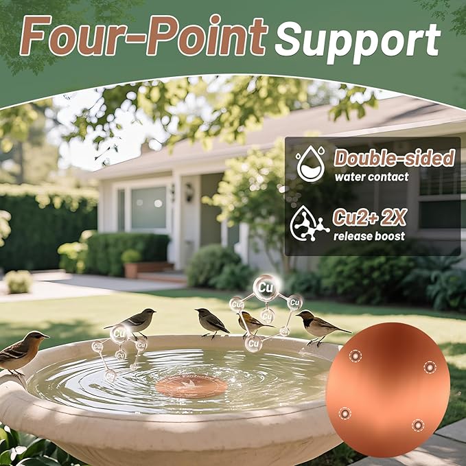 CTTZCKJ 3PCS Pure Copper Bird Bath Purification Disk - Image 6