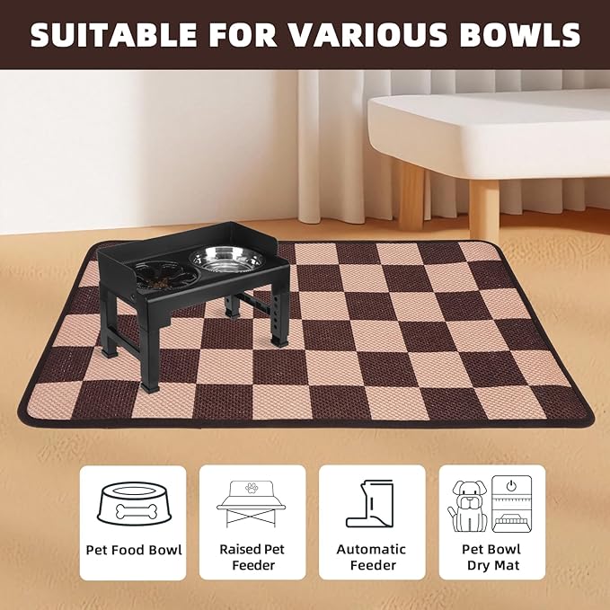 PUPTECK Dog Food Mat, Absorbent Pet Cat Feeding Mat - Image 6