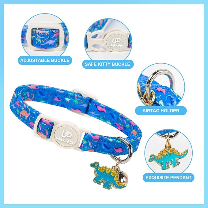 Cat Collar, Pretty Ocean Kitten Collars - Image 3