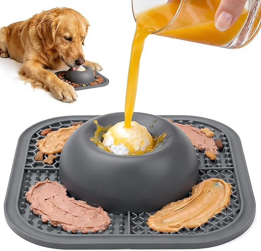 Slow Feeder Dog Bowls & Lick Mat by PetsHome