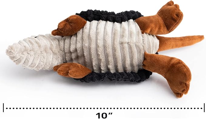 Hollypet Plush Dog Squeaky Toy Stuffed Armadillo Animal Pet Puppy Chew Toys - Image 2