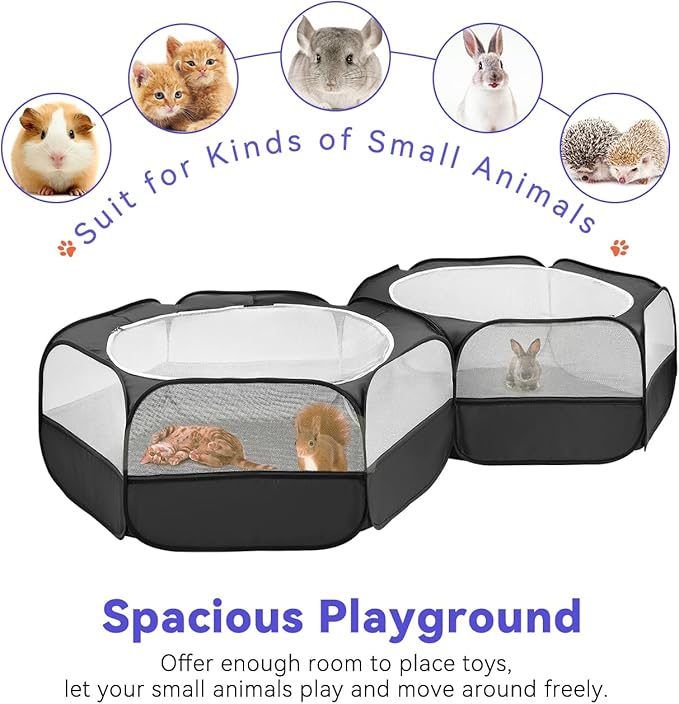 Pawaboo Small Animals Playpen, Portable Chicken Coop Run Large Chick Brooder - Image 8