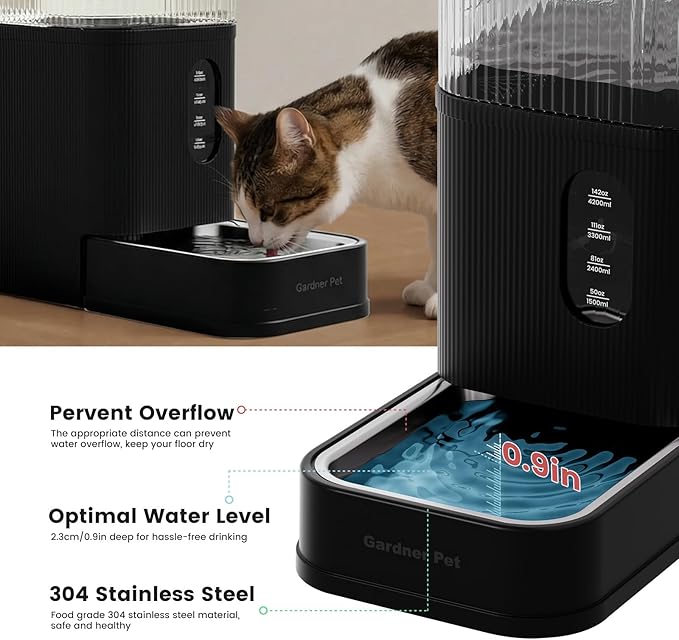 Gardner Pet 2.9 Gallon Automatic Dog Water Bowl Dispenser 11L Gravity Water - Image 4