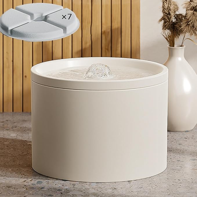 Ceramic Cat Water Fountain 33.82oz/1L Automatic Super Silent Pet Drinking by Unknown
