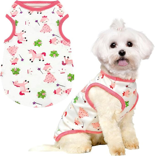 PETCARE Cartoon Dog Shirts for Small Dogs Cute Dog Clothes Pink Pony Tshirt by PETCARE