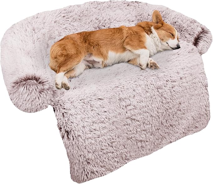 GGIB Calming Dog Bed Fluffy Plush Dog Mat by GGIB