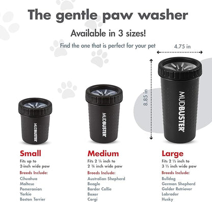 Dexas MudBuster Large Dog Paw Cleaner, Matte Black, Fits 2.5"-3.5" Wide Paws - Image 3