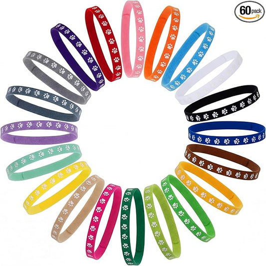 Frienda 60 Pieces Puppy Whelping Collars Newborn Pet Collars Double-Sided by Frienda