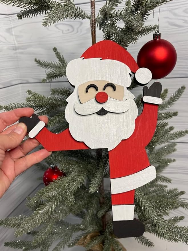 Christmas Door Topper Holiday Home Decor Funny Snowman Santa Claus Top Door - Image 2