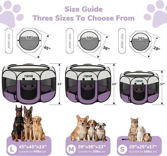 Dog Cat Playpen, Portable Small Animal Playpen Crate Indoor - Image 2