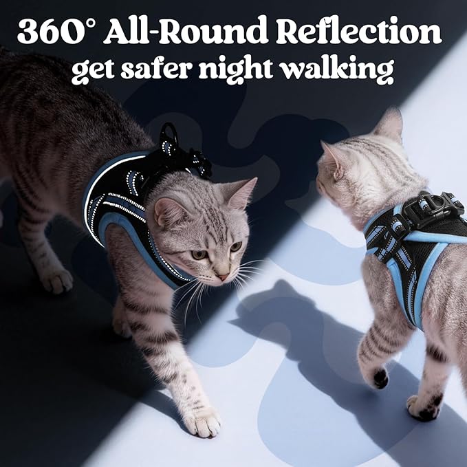 rabbitgoo Cat Harness and Leash, Step-in Escape Proof Kitten Harness Set - Image 5