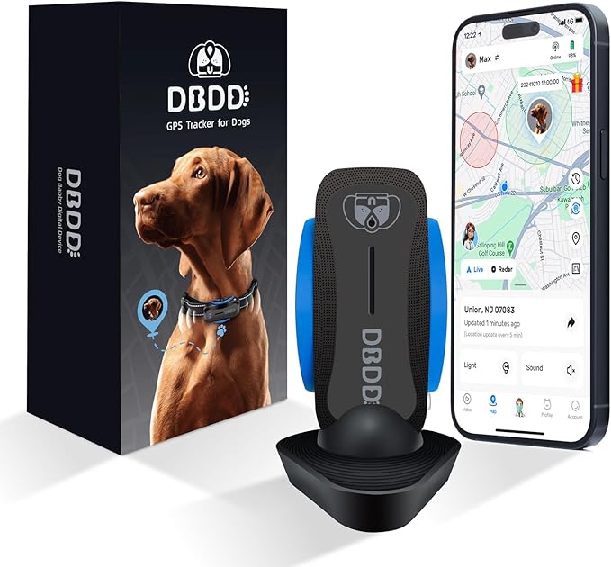 DBDD Dog GPS Tracker, Smart Waterproof Tracker by DBDD