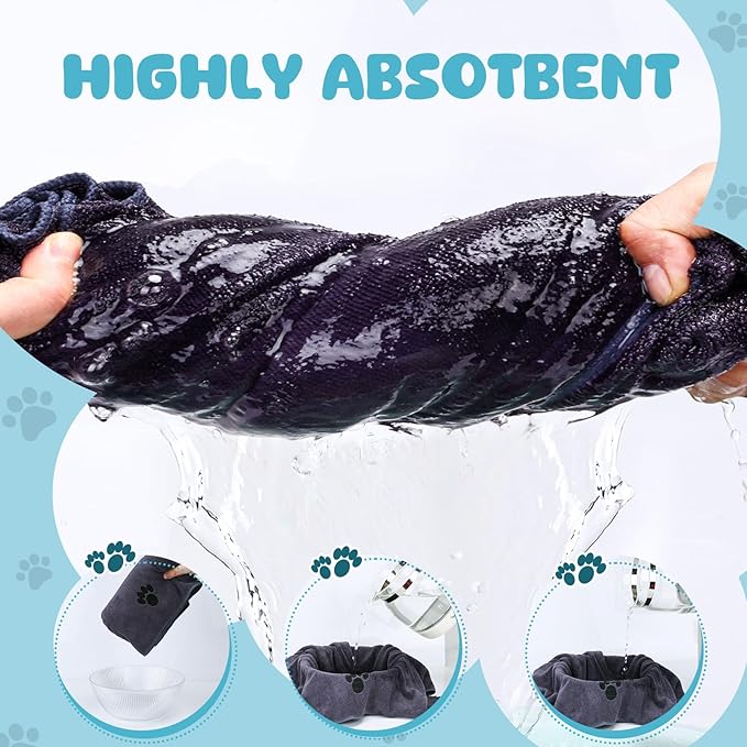 WOUSEDO Microfiber Dog Towels for Drying Dogs, Super Absorbent and Soft Pet - Image 4