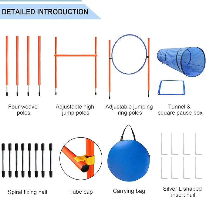 Dog Agility Training Equipment, Obstacle Agility Training Starter Kit - Image 3