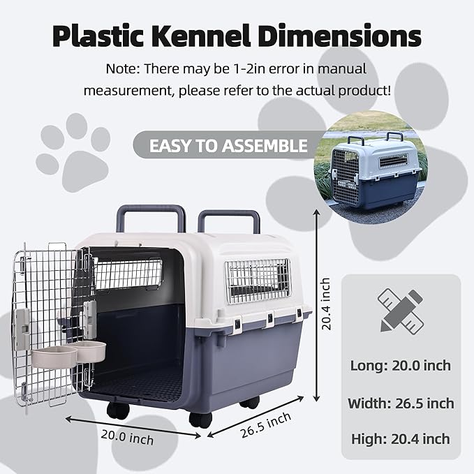 Elevon Plastic Kennels, Plastic Dog Crate, Airline Approved Pet Carrier - Image 2