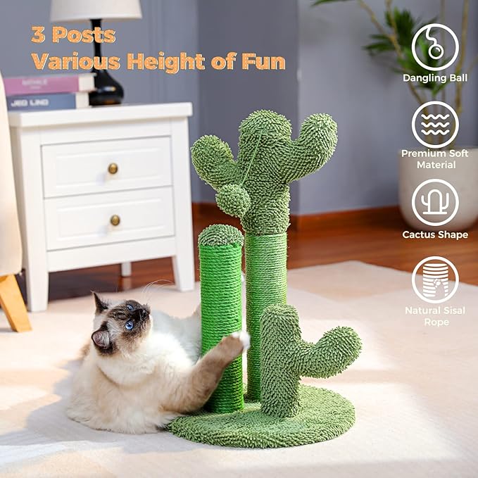 PAWZ Road Cat Scratching Post Cactus Cat Scratcher Featuring - Image 4